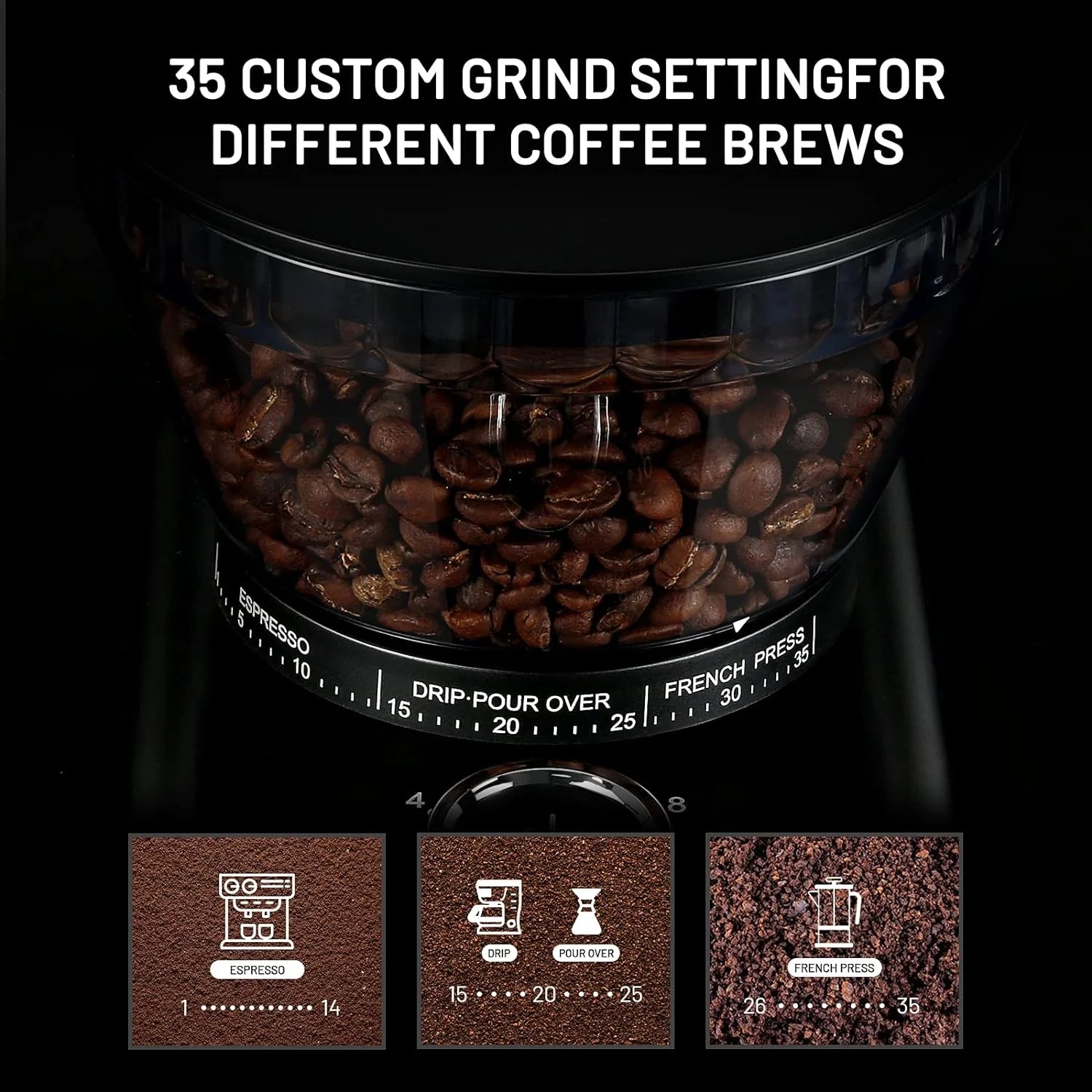 Open Box Conical Burr Coffee Grinder X2133