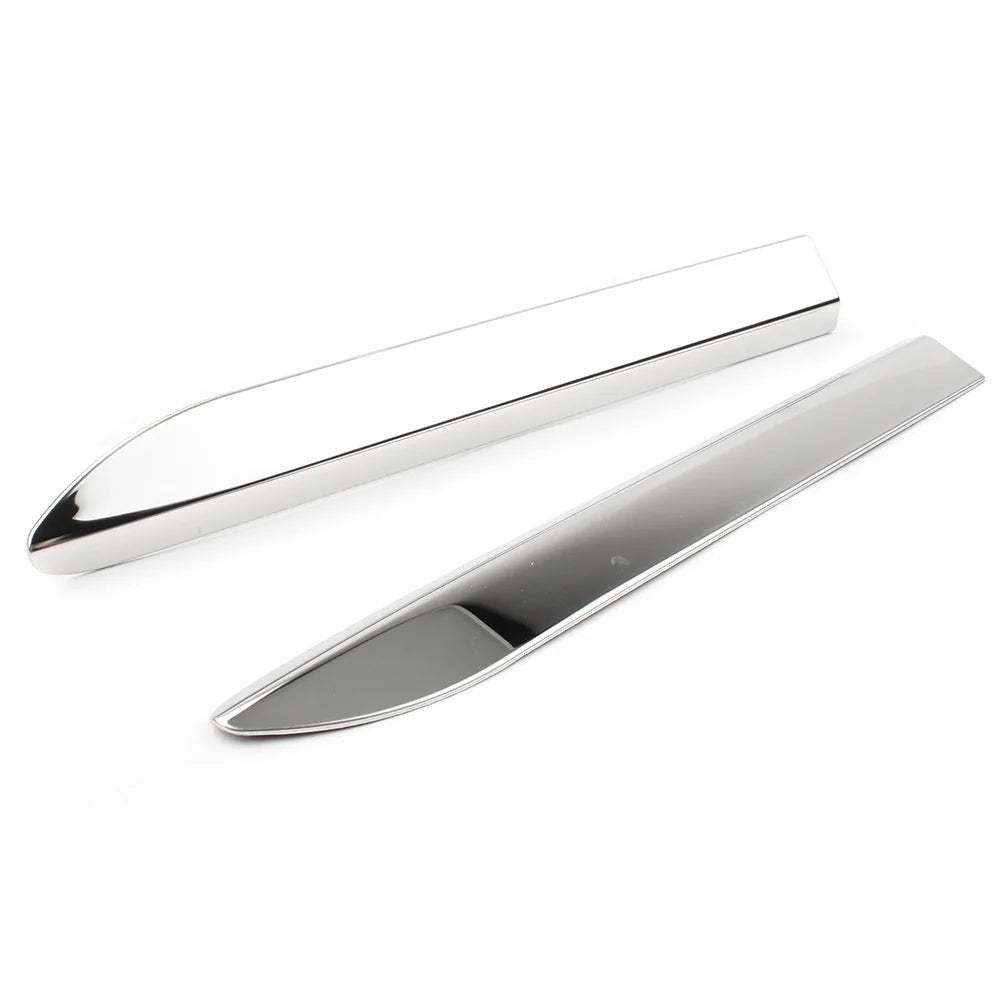 2Pcs Chrome Car Front Bumper Corner Protector Molding Cover Trim A3226