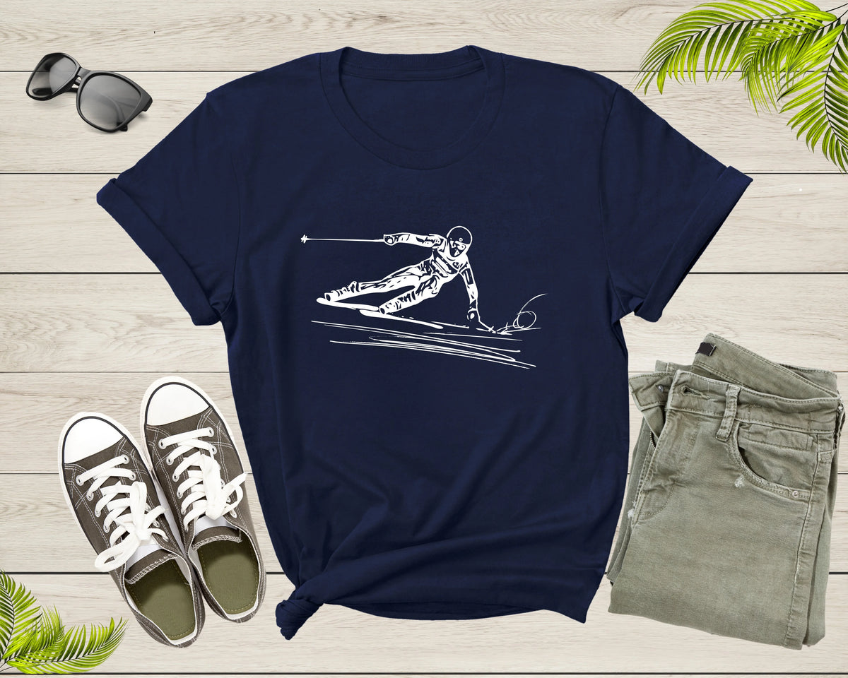 Ski Downhill Slalom Skier T-Shirt E101978
