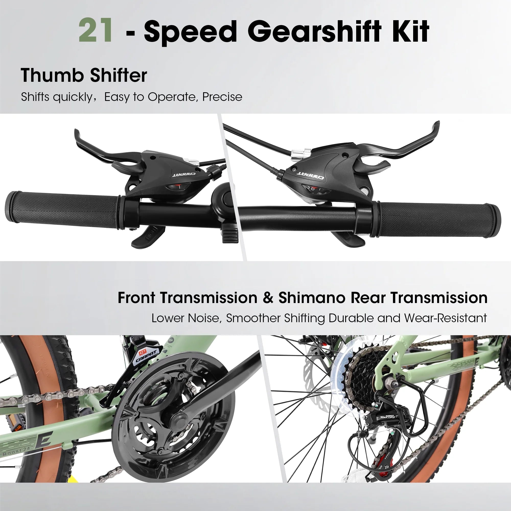 24 Inch Carbon Steel Frame Mountain Bike U2476
