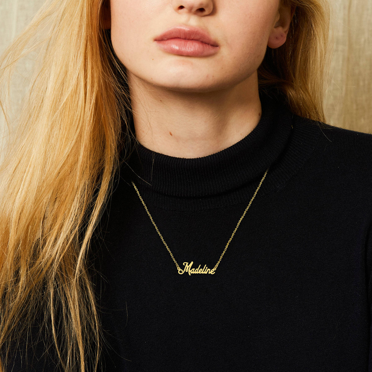 18K Gold Plated Stainless Steel Name Pendant Necklace E330