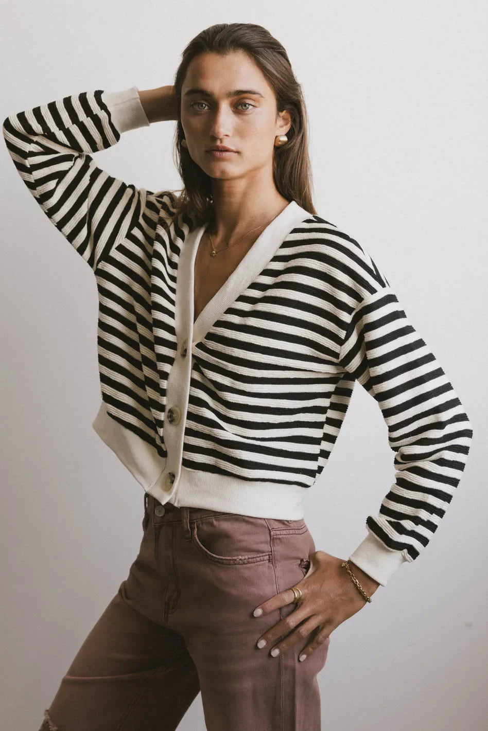 Striped Cardigan K725345