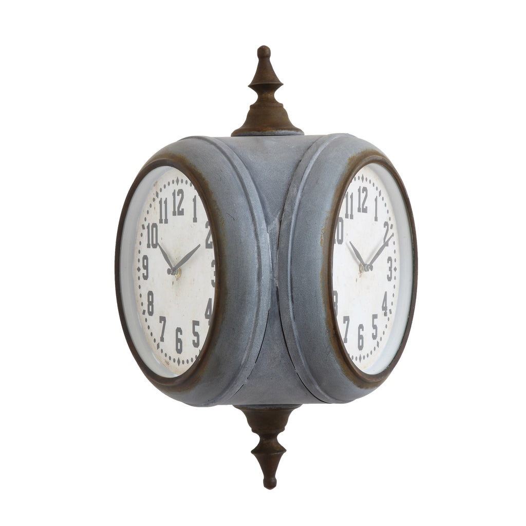 Metal Double Sided Wall Clock N611772