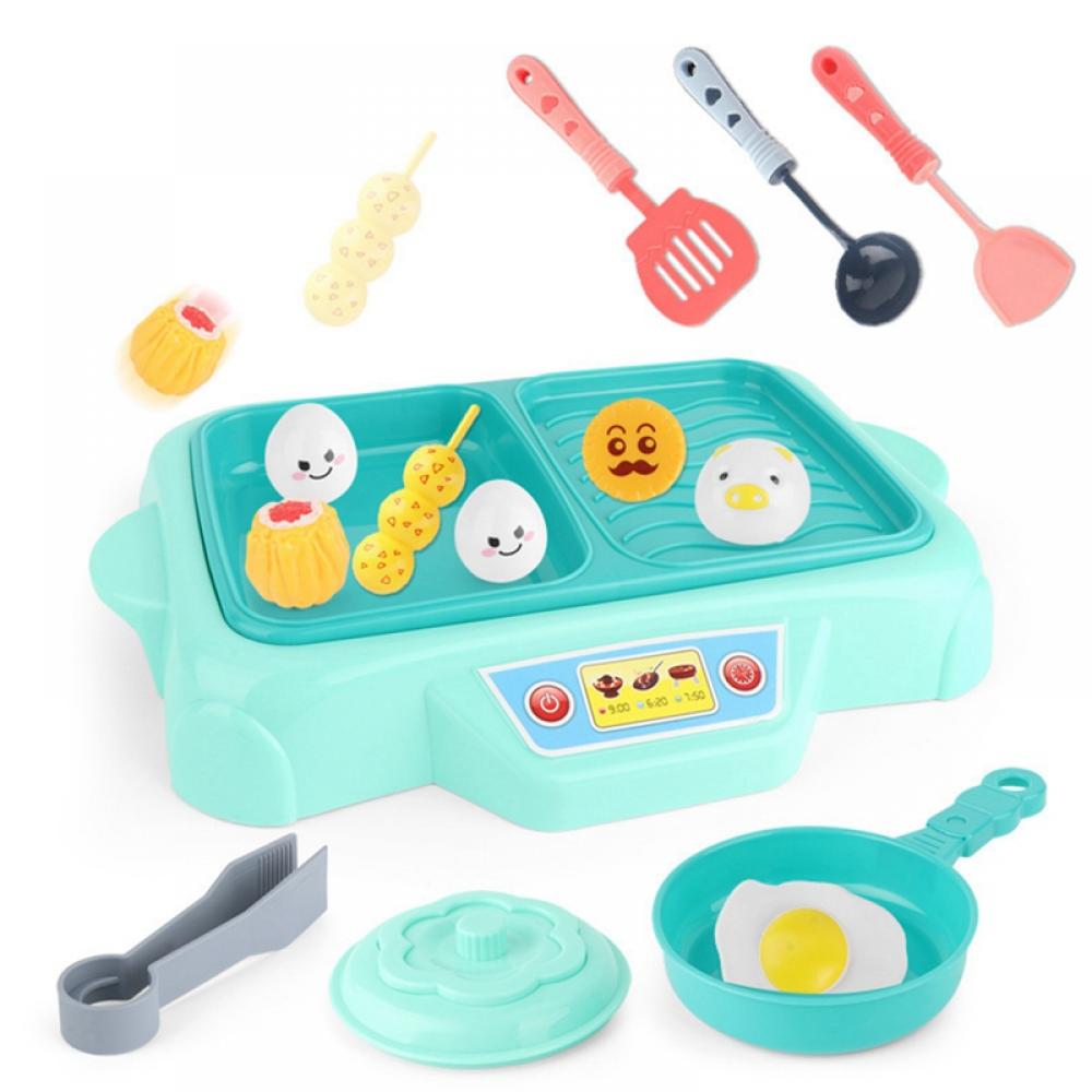 Pretend Play Kitchen Toy with Cooking Utensils and Cut Play Food X5384