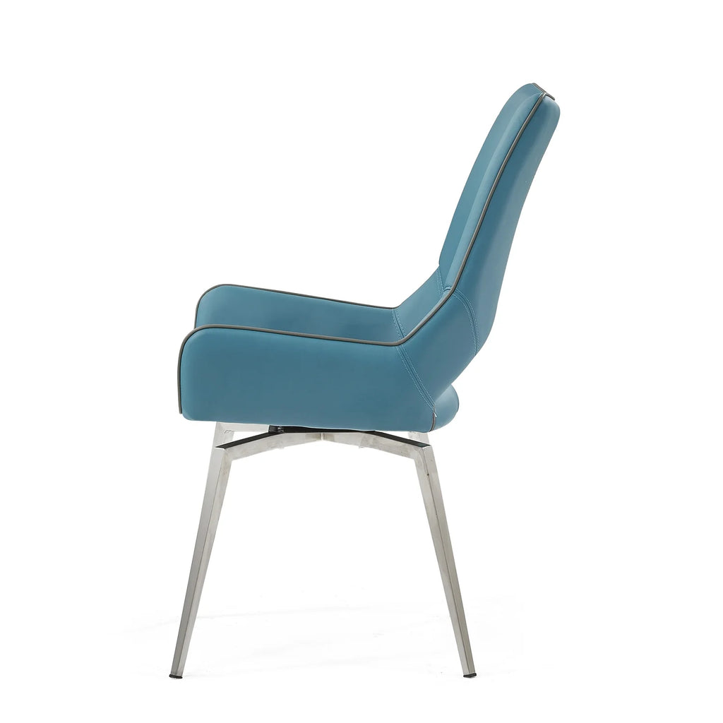 Faux Leather Swivel Dining Chairs (Set of 2) V230365