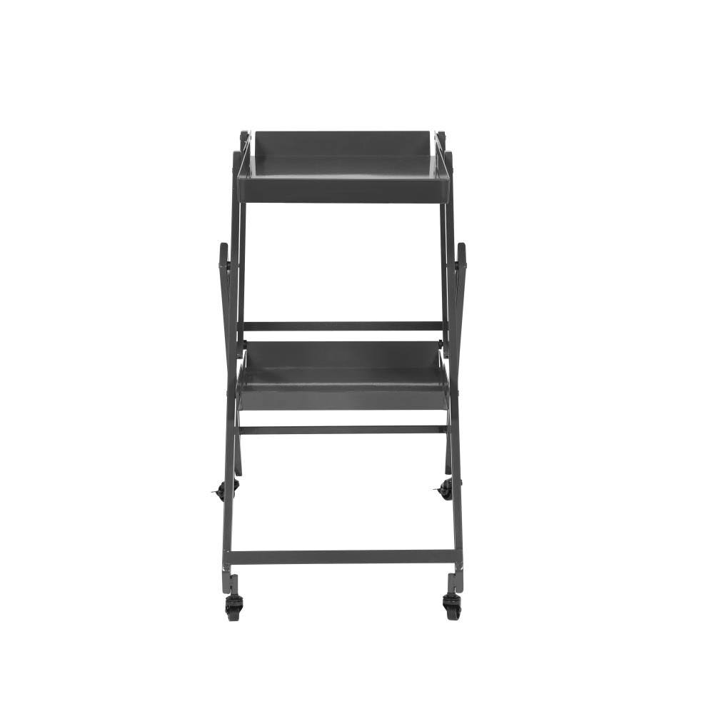 Black Folding Serving Cart G26829