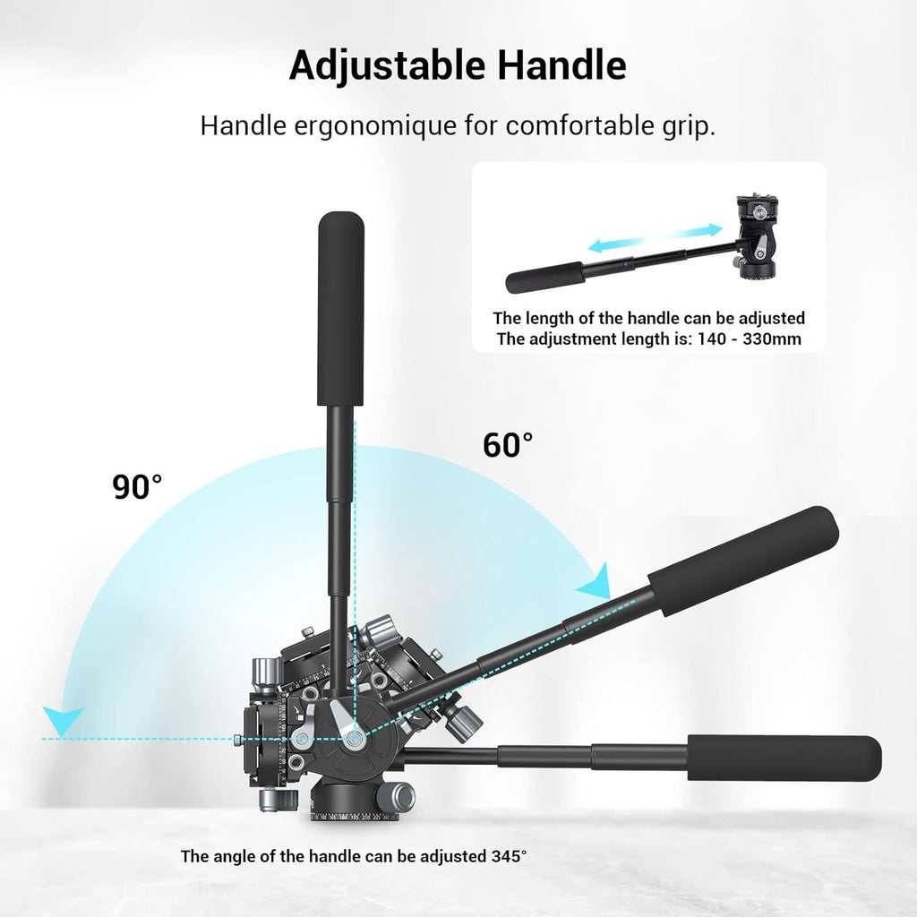 Video Head with Quick Release Plate for Compact Video Cameras and Tripod H97457