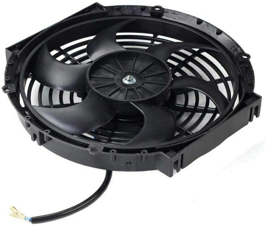 6 Row Transmission Cooler Aluminium Radiator Remote Oil Cooler with 10" Cooling Fan Mounting Kit Pack of 2 E9533