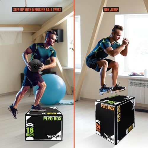 3-in-1 Soft Plyo Box Wooden Core Non-Slip Plyometric Jump Box I32739