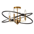 4 Light Semi Flush Vintage Bronze Matte Black V131727