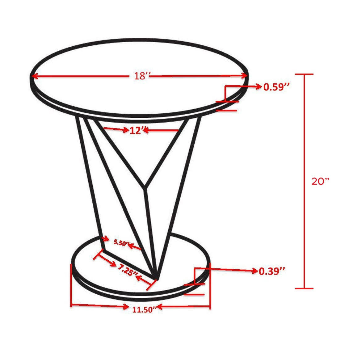 Amethyst Side Table B1613