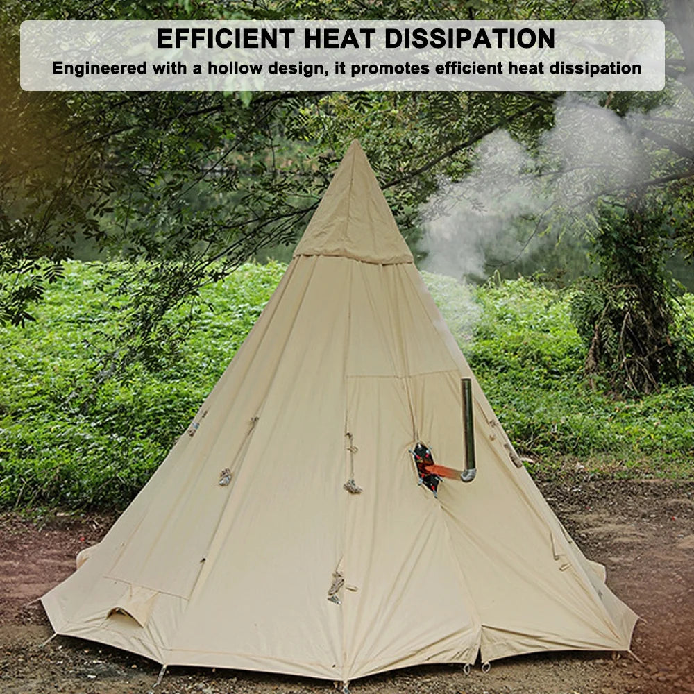 Tent Chimney Anti-Scald Plate Clip-on Stove Jack Camping Tent Protector N24469