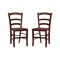 Walnut Rush Seat Dining Side Chair (Set of 2) L5831