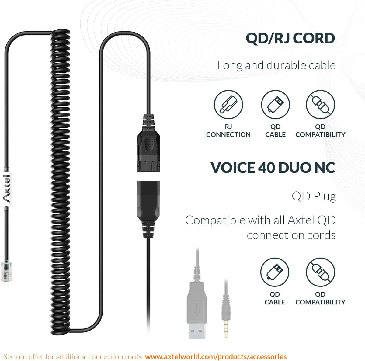 Bundle Voice 40 Duo NC with AXC-01 Cable C6330