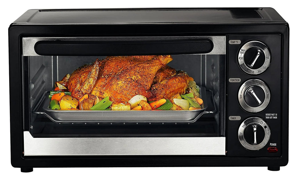 Countertop Stainless Steel Toasted Oven Broiler with Convection, Black E69955