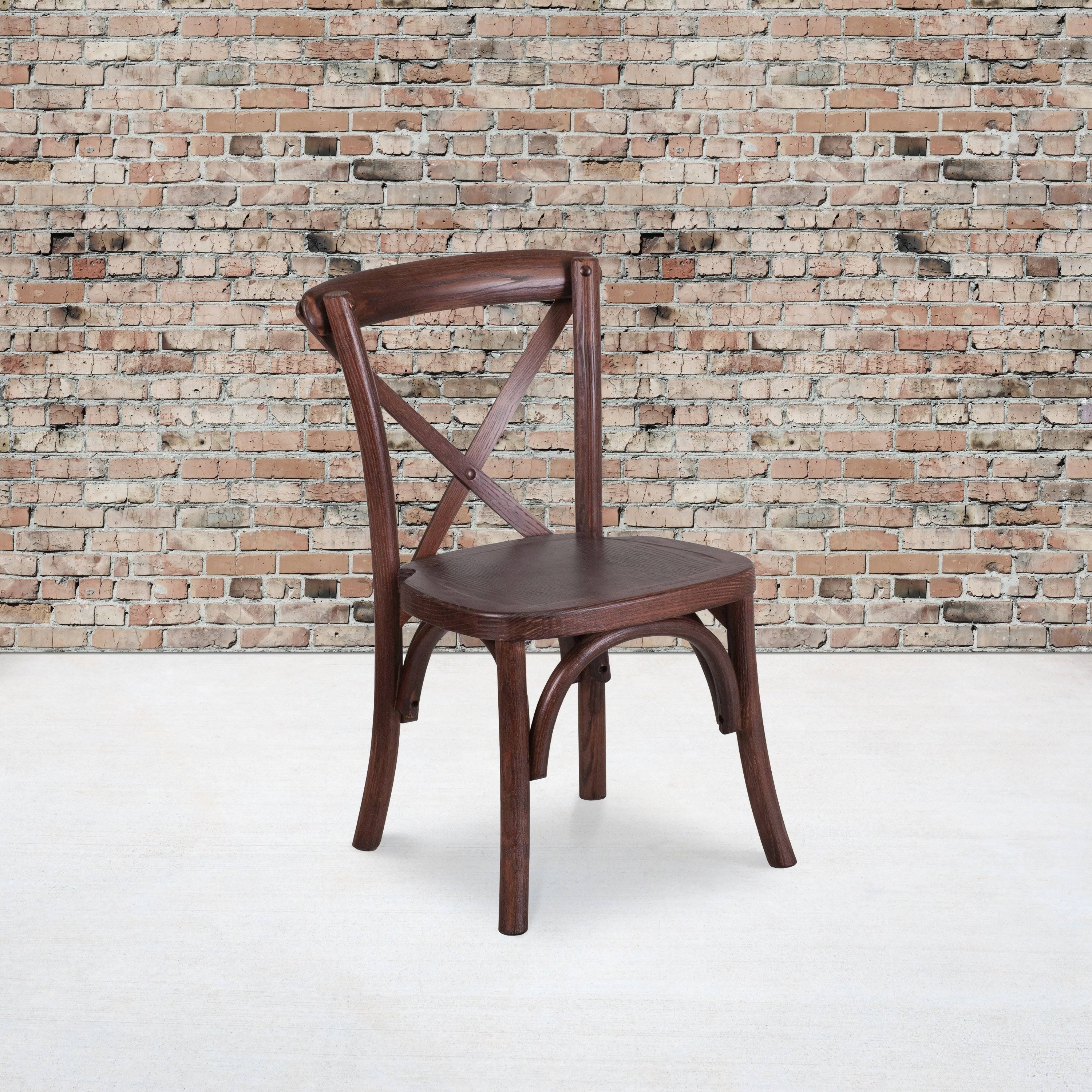 Mahogany Wood Cross Back Chair L665422