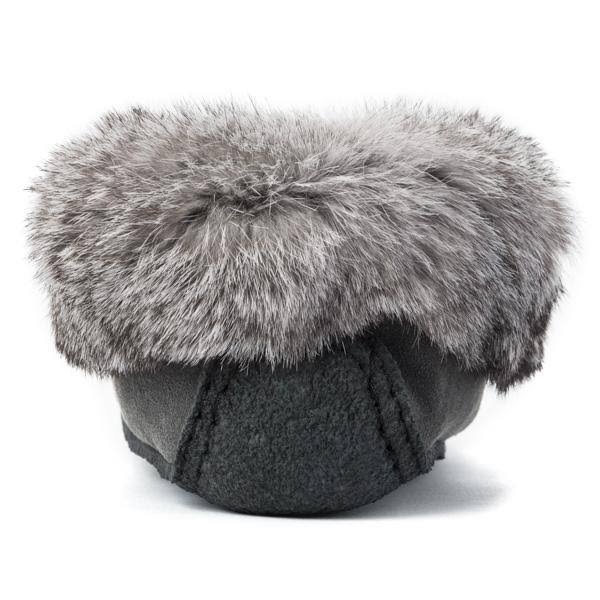 Genuine Rabbit Fur Trim Moccasin B512576