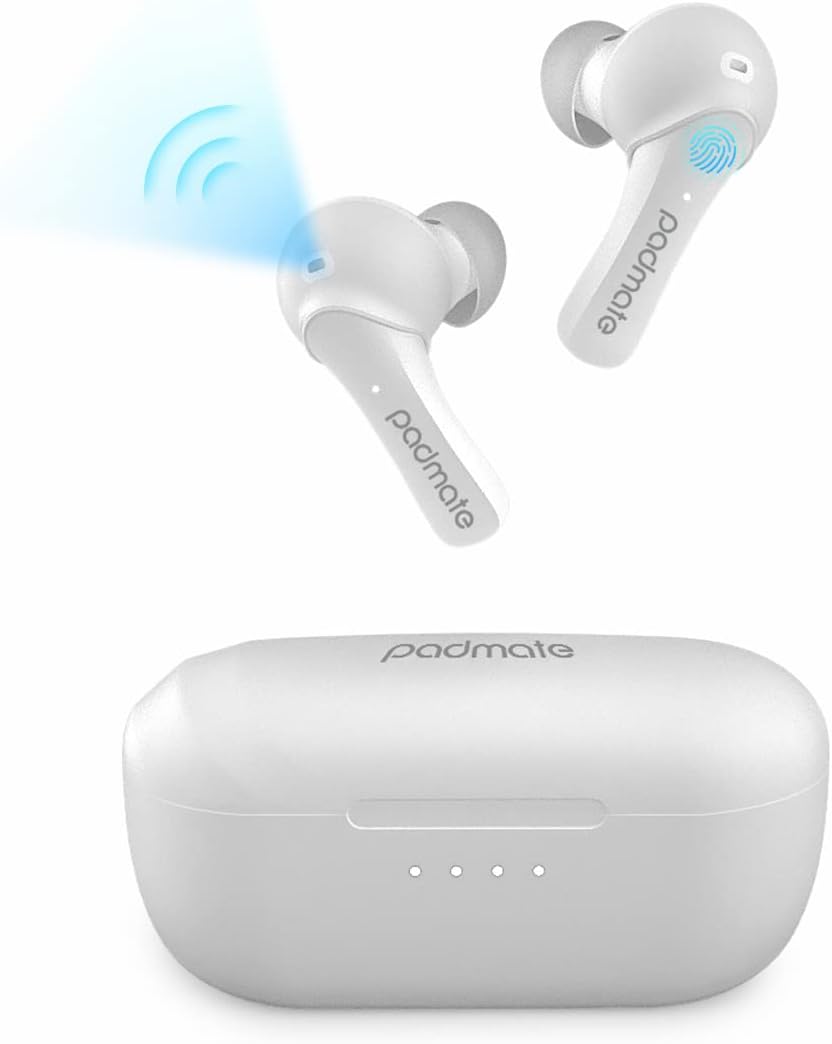 Wireless Earbuds with Charging Case, White, Pack of 2 I60781