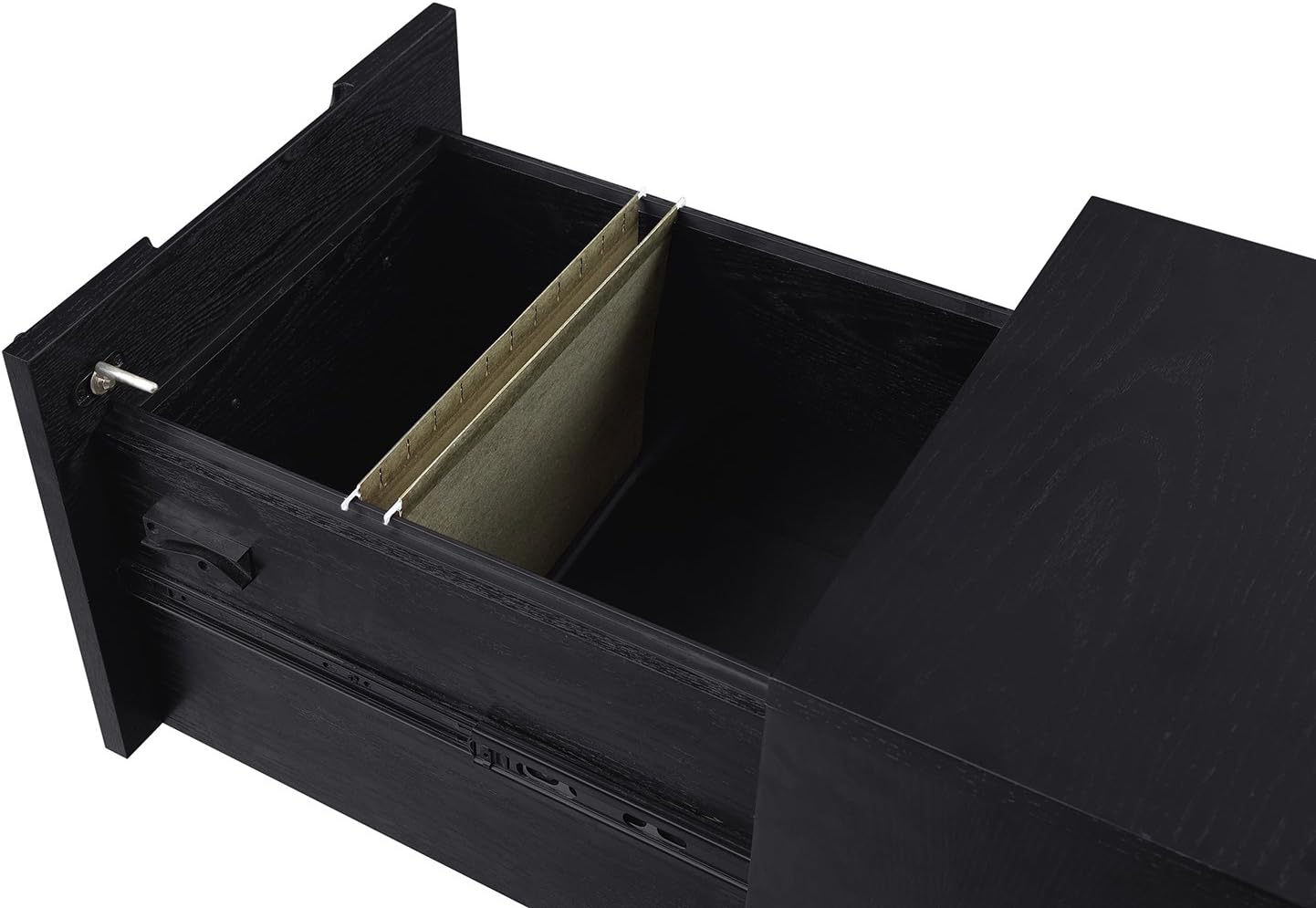 Black Oak 2 Drawer Mobile Filing Pedestal C685581
