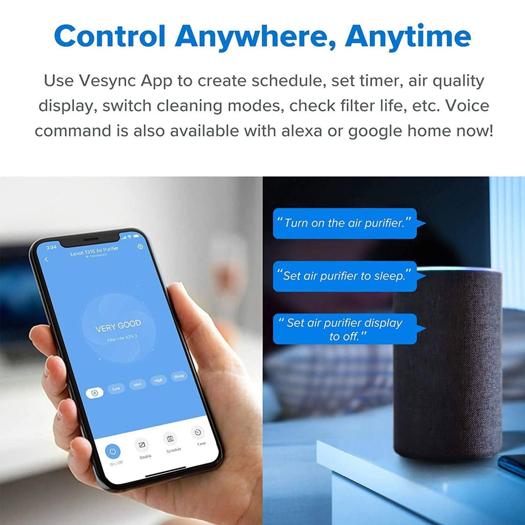 Smart WiFi Air Purifier with True HEPA Filter M160