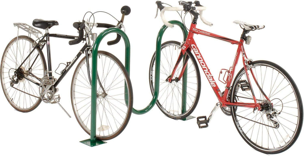 Green Flange Mount 5-Bike Capacity Bike Rack D492