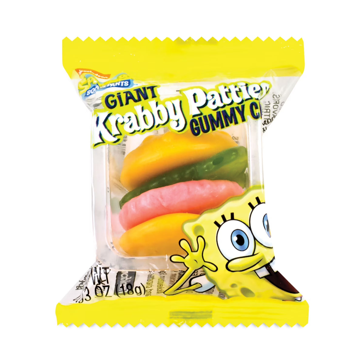 Giant Krabby Patties Gummy Candy, 0.63 oz Pack, 36/Carton H758