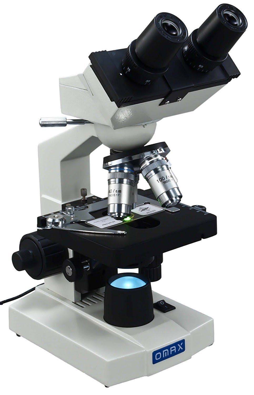 40X-2000X LED Binocular Compound Microscope with Double Layer Mechanical Stage I81801