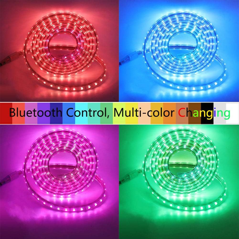 LED Strip Lights with Bluetooth Control RGB Waterproof Rope Light Strip (328ft/100m) R960
