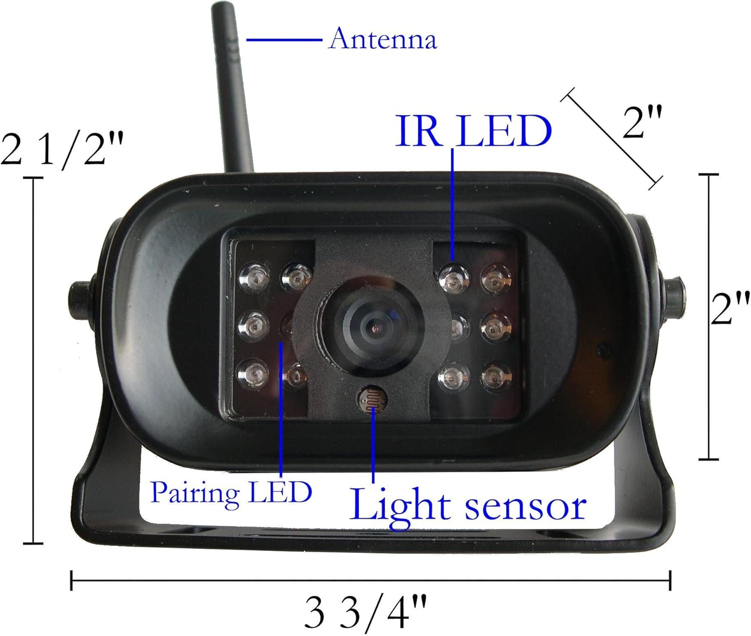 Digital Wireless Camera with 7 Monitor Quad-View and Adapter for RV C614