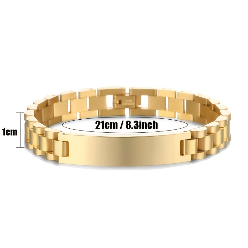 18K Gold Plated Stainless Steel 316L Men's Bracelet Y7176