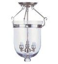 Semi Flush Mount 3 Light Clear Glass Polished Nickel I917