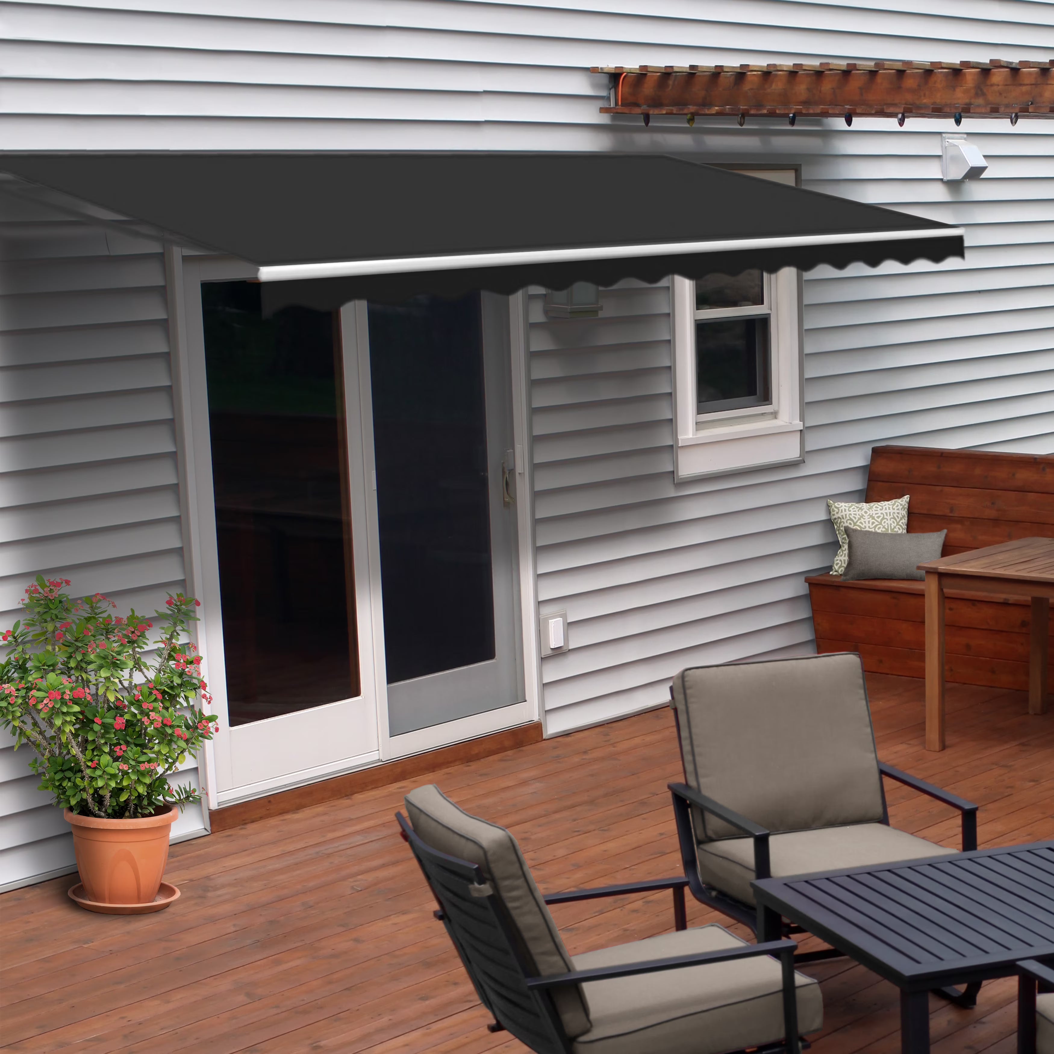 20' x 10' Retractable Motorized Patio Awning C616