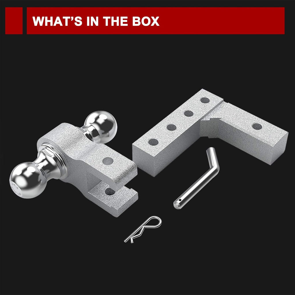 Adjustable Trailer Hitch Dual Ball Mount 5,000 LBS Capacity M82465