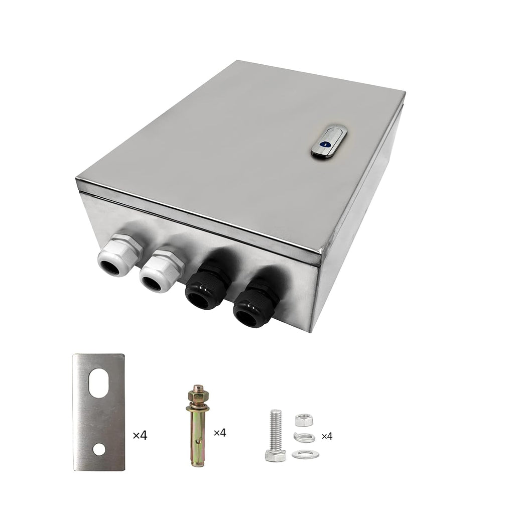 304 Stainless Steel IP65 Waterproof Junction Box with Lock (11.8x 9.8x 5.5) Z681770