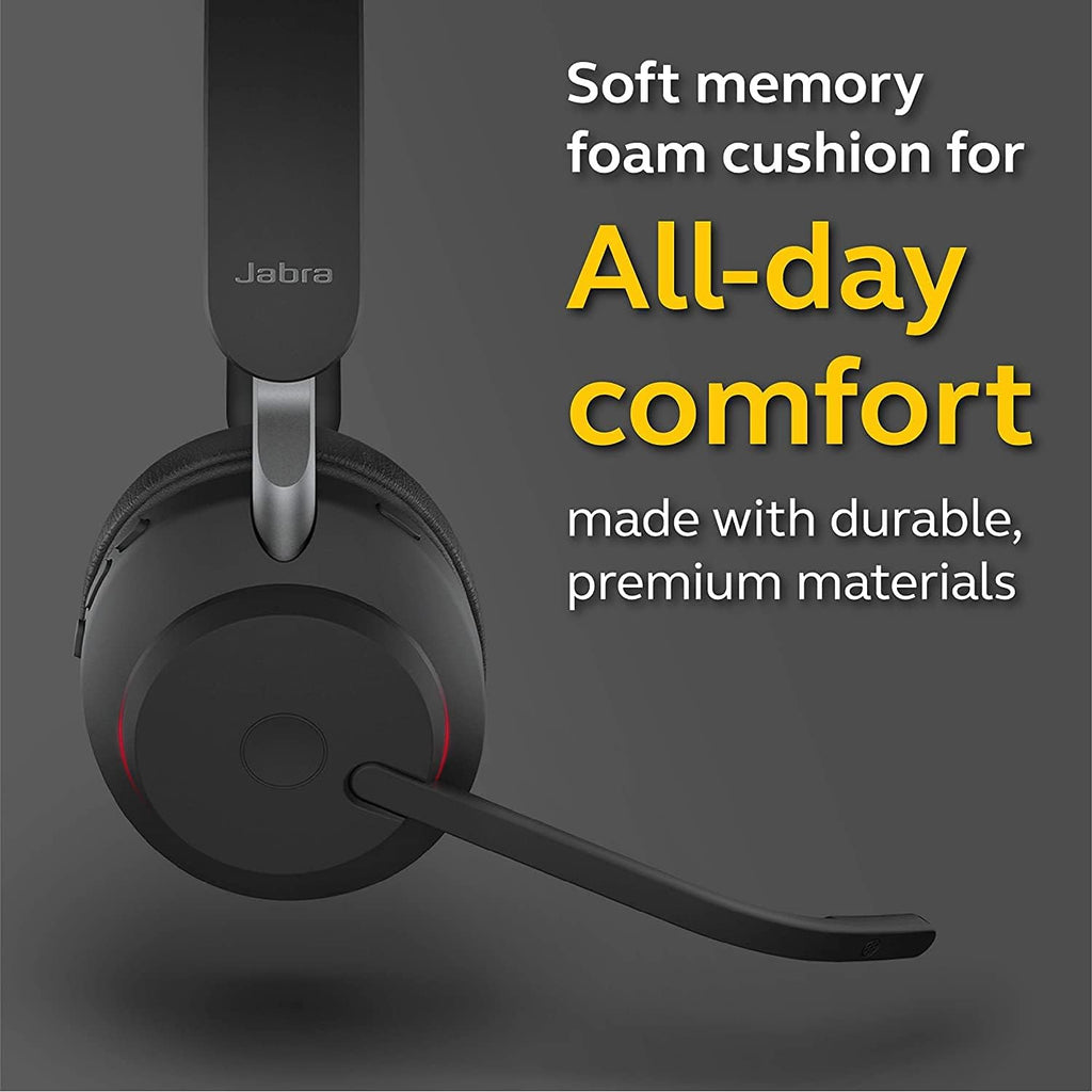 Black Wireless Bluetooth Headset with Passive Noise Cancelling D7827