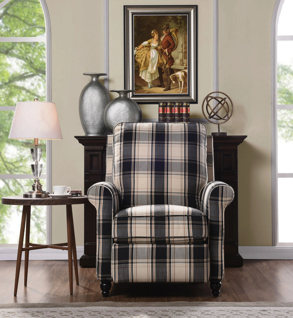 Black Fabric Recliner I217
