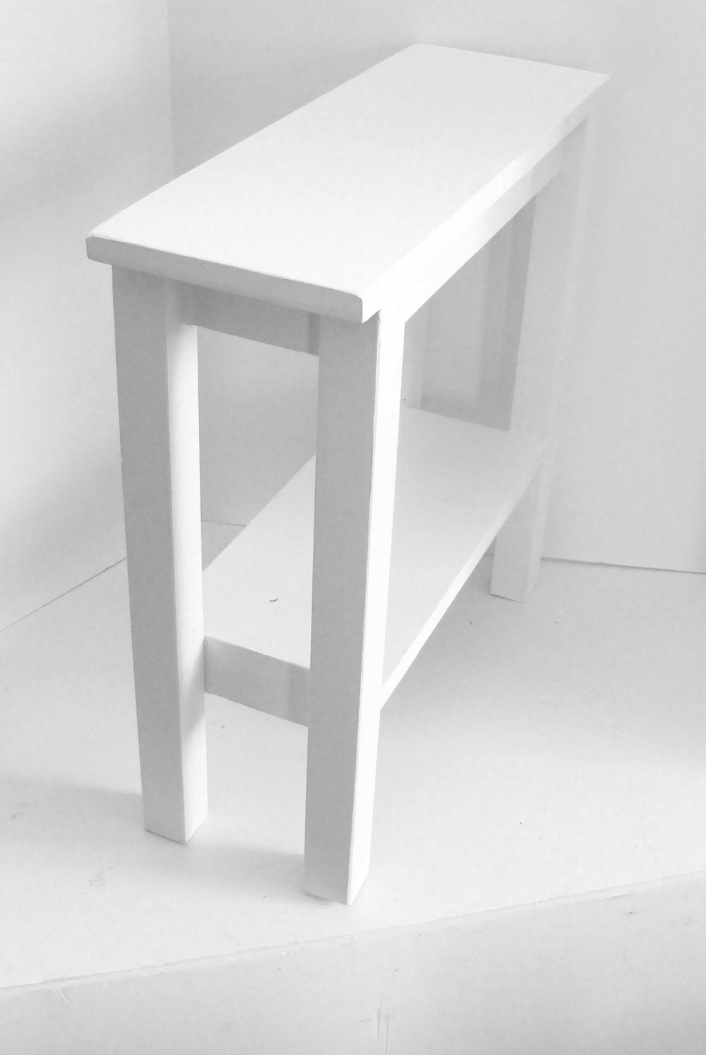 Narrow White Side Table B80614