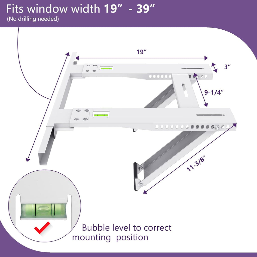 Window Air Conditioner Support Bracket, Heavy Duty Holds Up to 200 lbs Pack of 2 H36911