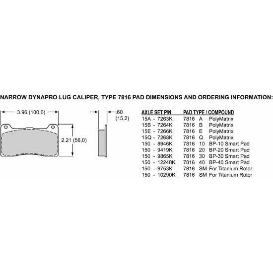Forged Narrow Dynalite Brake Caliper M740
