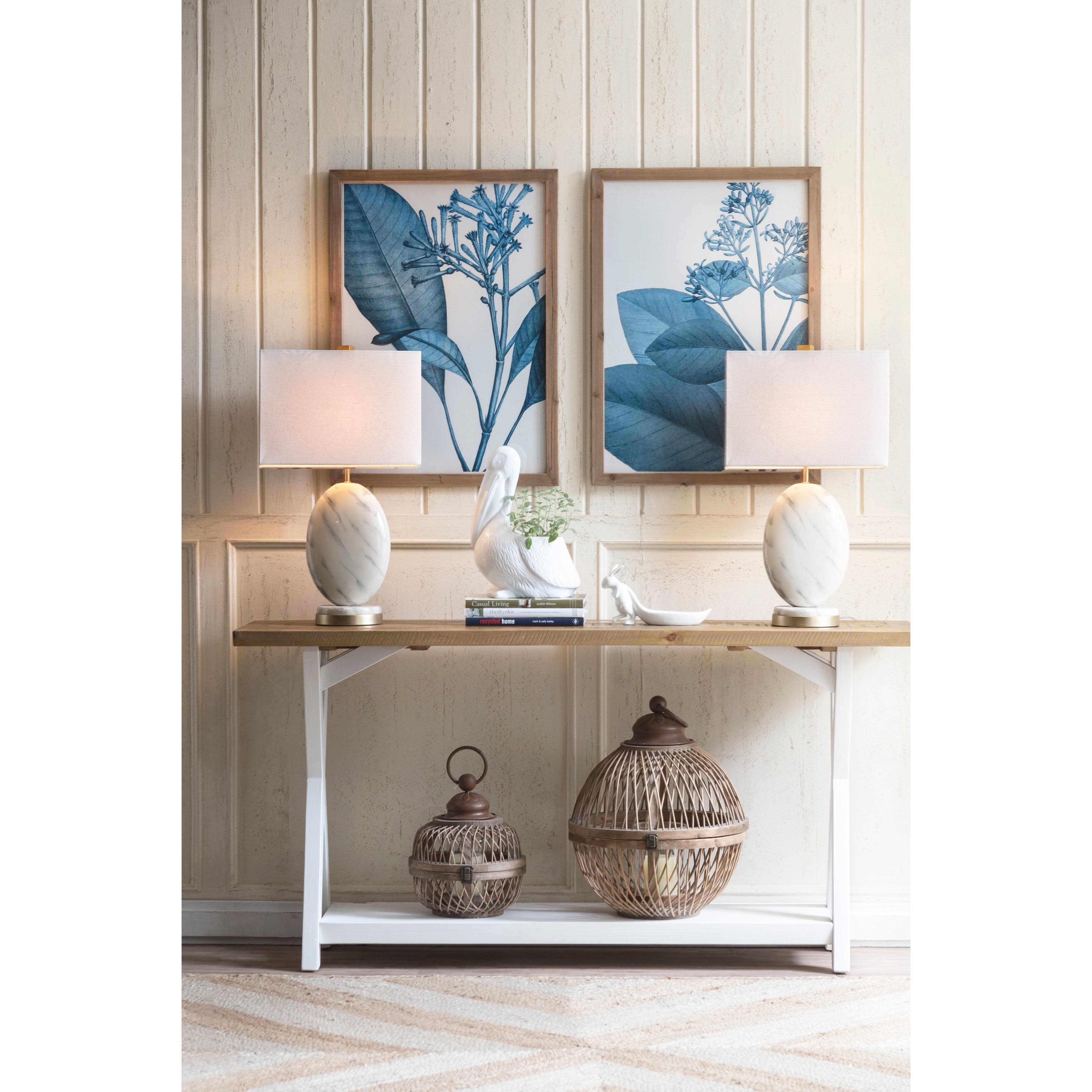 Wood Framed Orange Botanical Wall Decor (Set of 4 Designs) T6489