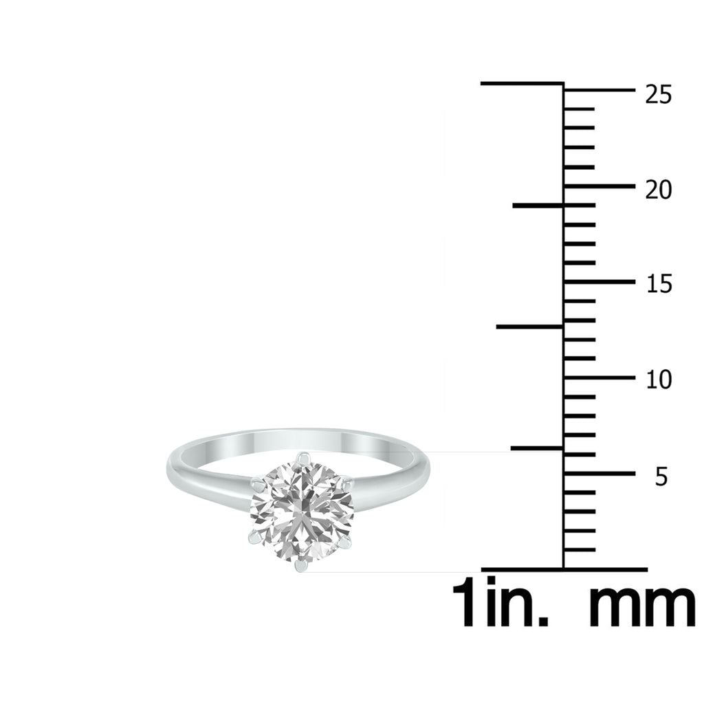 14K White Gold Diamond Solitaire Ring N7726