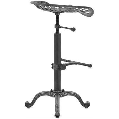 Rustic Industrial Farmhouse Tractor Seat Counter Height Adjustable Bar Stool Cast Iron Swivel Stool Industrial Bar Chair H3168