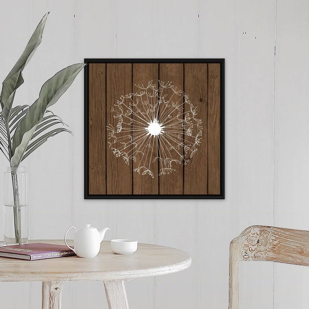 Brown Wood II Black Float Frame Canvas Art - 24 x 24 C13706