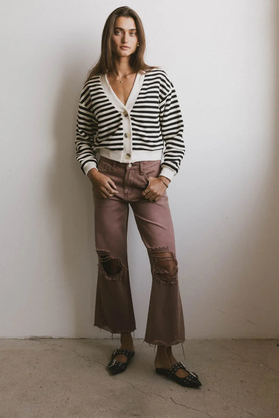 Striped Cardigan K725345