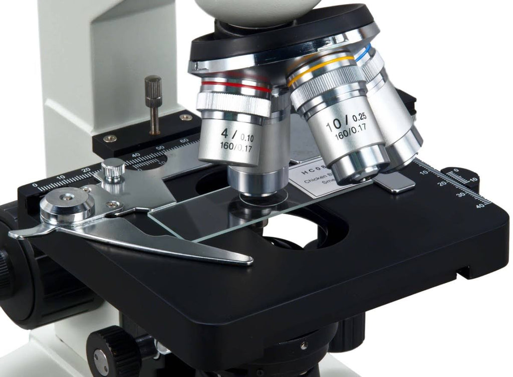 40X-2000X LED Binocular Compound Microscope with Double Layer Mechanical Stage I81801