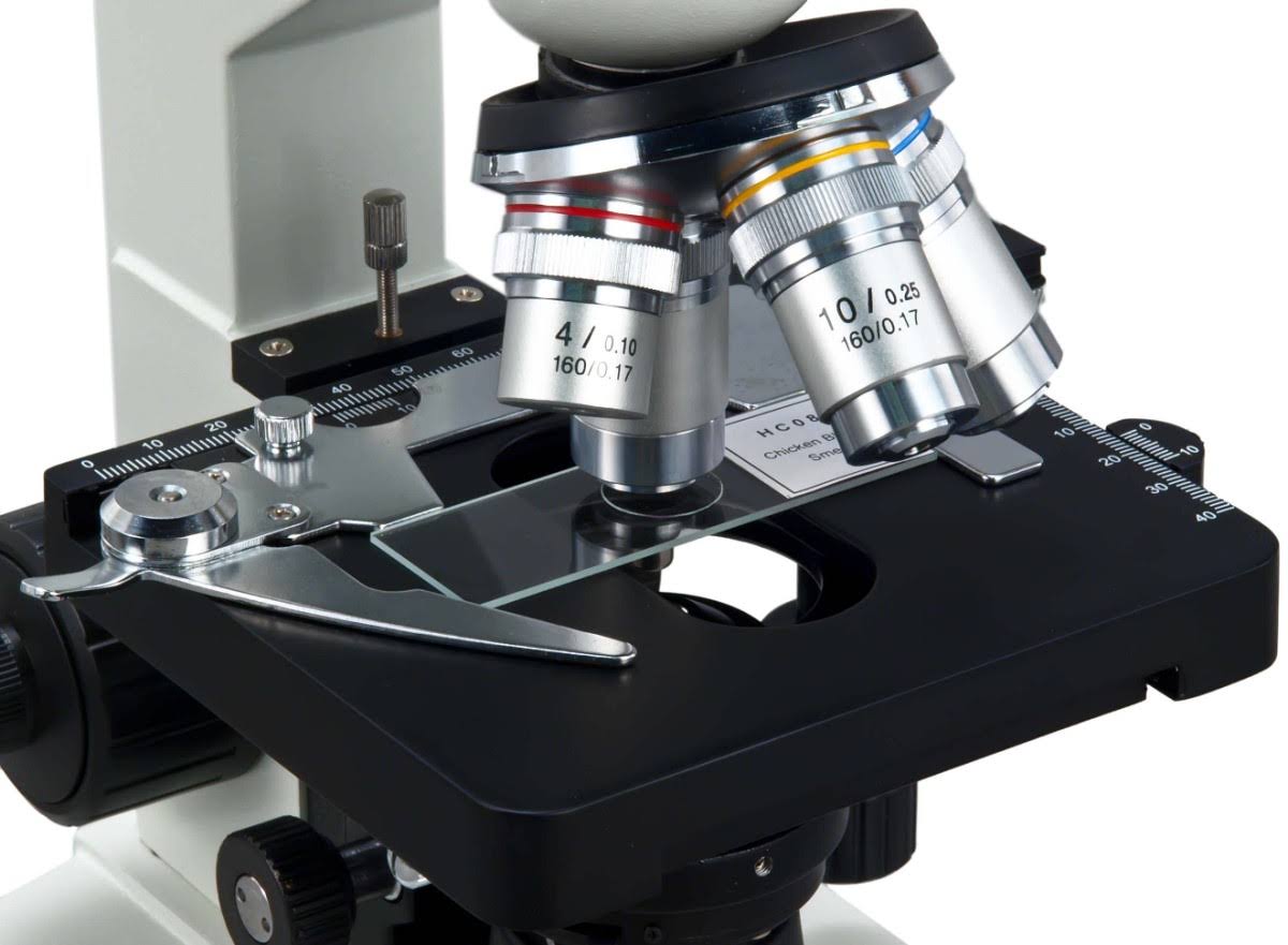40X-2000X LED Binocular Compound Microscope with Double Layer Mechanical Stage I81801