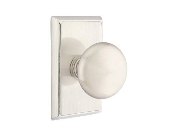 Polished Nickel Passage Set with Rectangular Rosette G7764