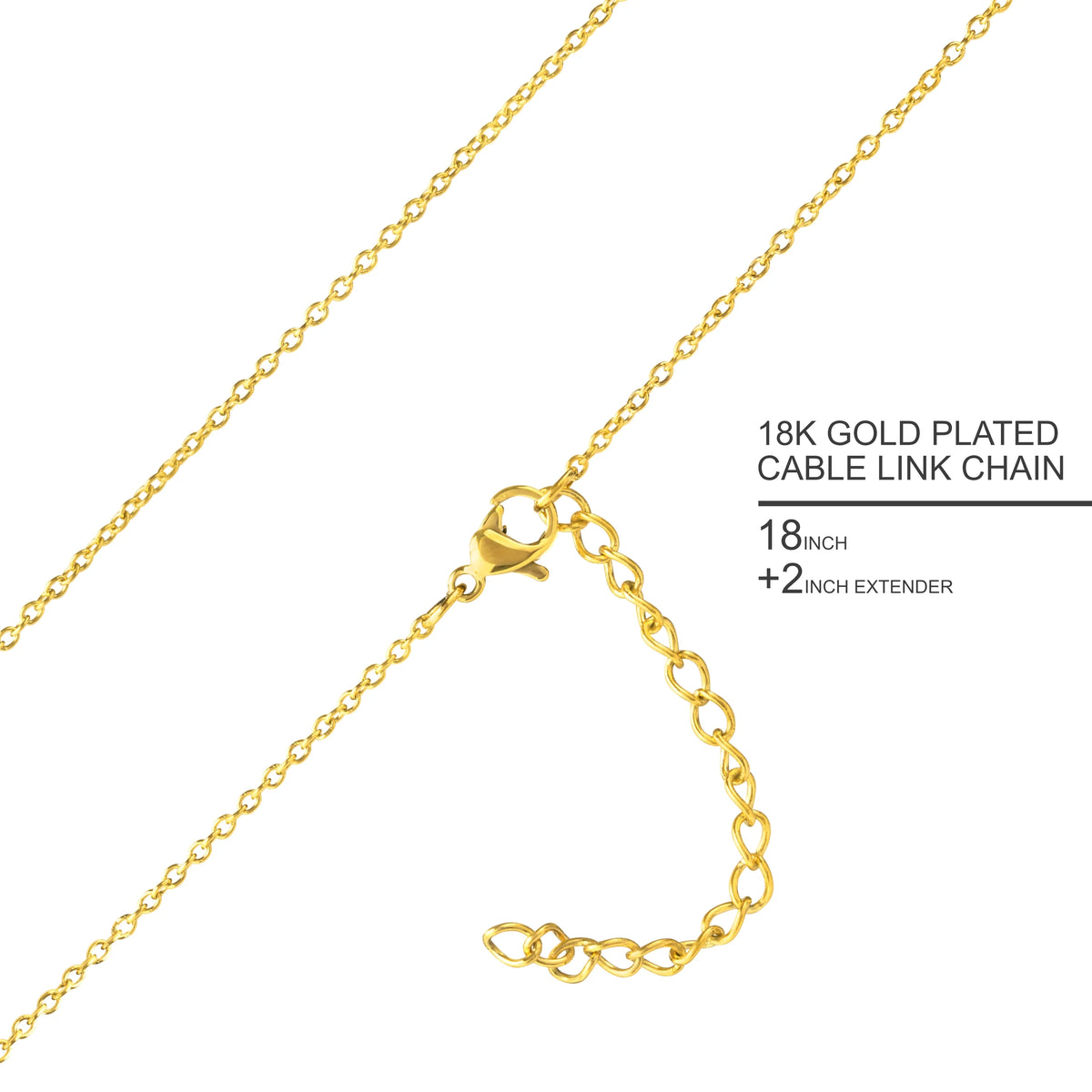 18K Gold Plated Stainless Steel Name Pendant Necklace E330