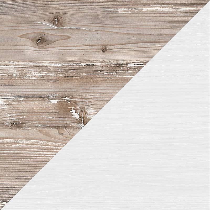 White Suede Oak Barnwood Chest of Drawers Z69465