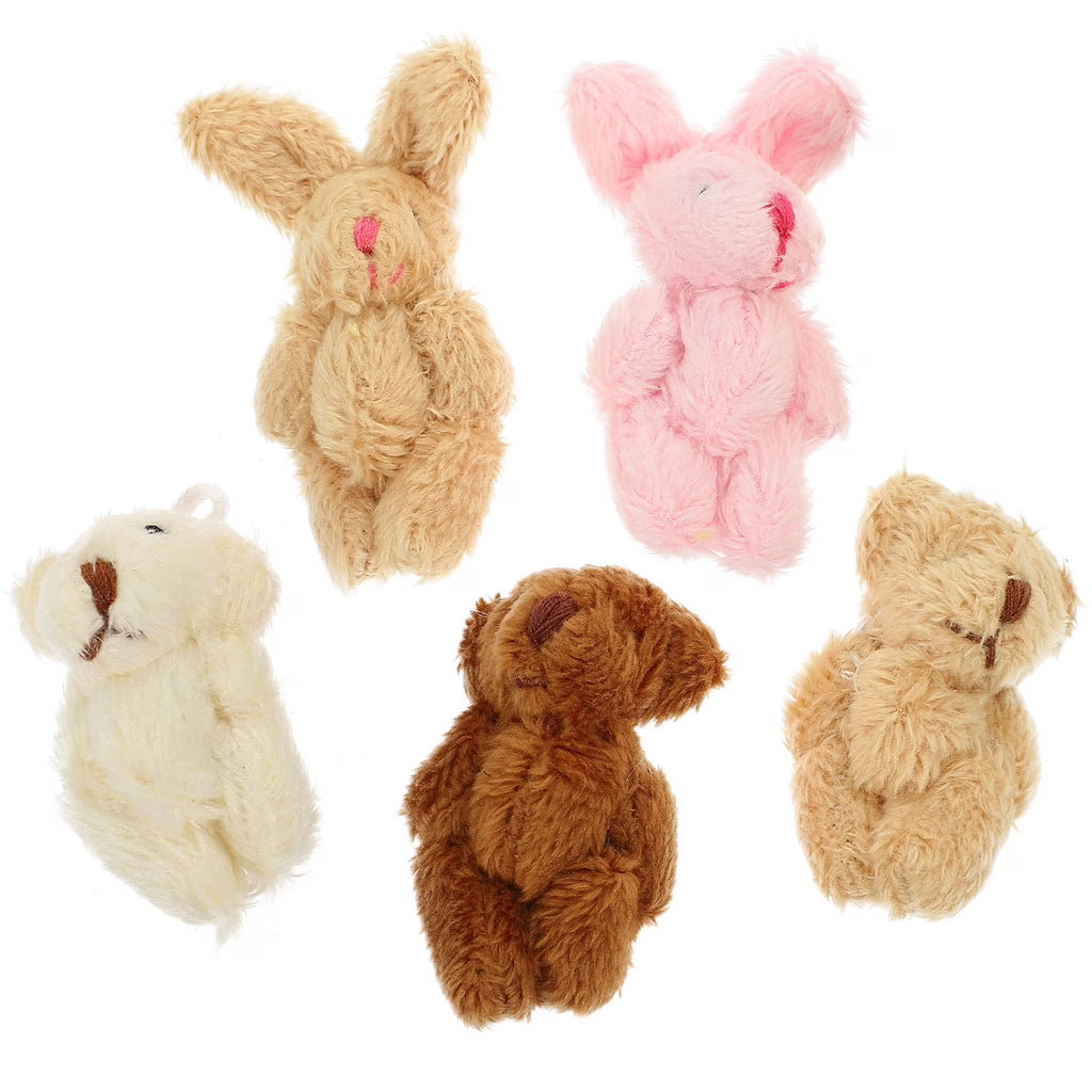 5pcs Miniature Plush Doll Figurines V7552